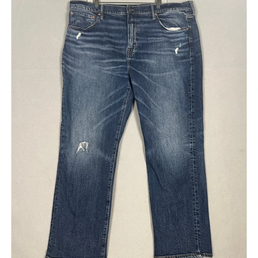 American Eagle Flex Jeans Mens 40X32 Blue Relaxed Straight Distressed Stretch